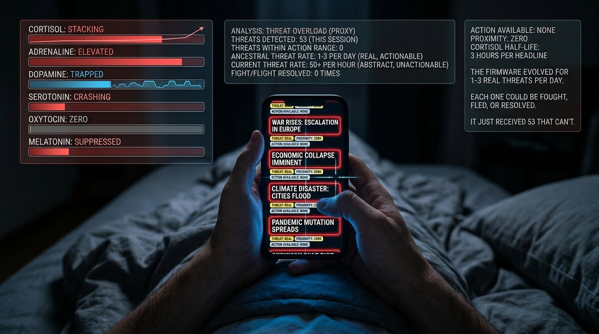 Doomscrolling: the proxy delivered at scale